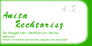 anita rechtorisz business card